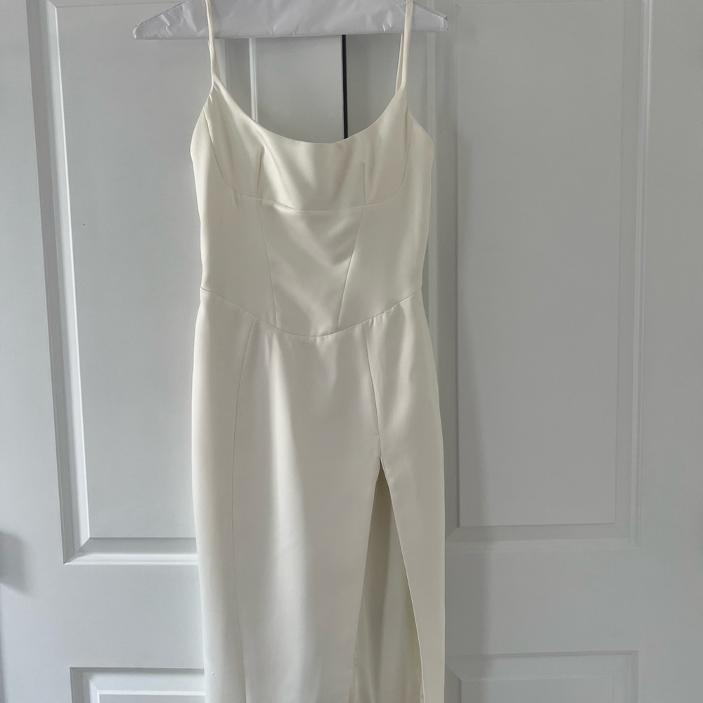 House of CB CASIMIRA Ivory Satin Dress (Sold Out on Site) - Picture 3 of 6